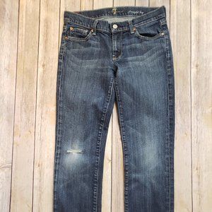 7 FOR ALL MANKIND Straight Leg Dark Denim size 28